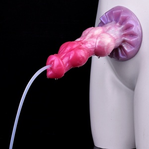 Retail Sex Toy Shop Suction Muilti Color Big Long Ribbed Soft Flexible Massive Knot <b>Dildo</b> Squirting <b>Dildo</b> for Couples - Product Image 6
