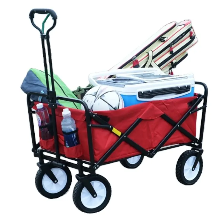 Multi-Function Household Shopping cart Small Hauling Car Camping Beach Fishing 4 Wheels Portable Pull Truck