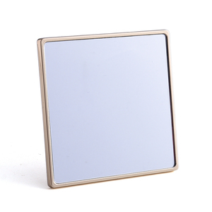 Portable <b>Square</b> Customized Embossed Single Side Metal Stand Pocket Compact <b>Mirror</b> - Product Image 4