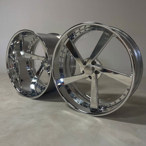 RCSR Ensemble de 2/3 pièces sur mesure, jantes en alliage d'aluminium forgé à cinq branches, à déport profond, 22, 24x10 et 26x10 pouces pour voitures particulières - Product Image 4