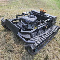 Tondeuse Robot Débroussailleuse Autoportée Chenillée Télécommandée à Vendre, Broyeur à Fléaux pour Herbe