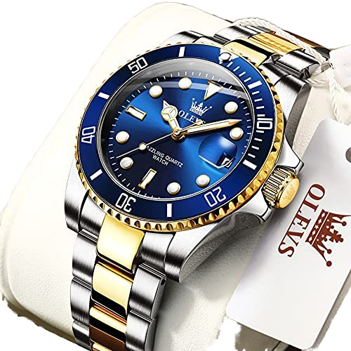 watch mens green dial luxury silver chain