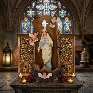 Esculturas de Santos Católicos Personalizadas, Adornos Religiosos, Estatuas de la Virgen María y Jesucristo HS031439-1/-2 Santos Católicos - Product Image 5