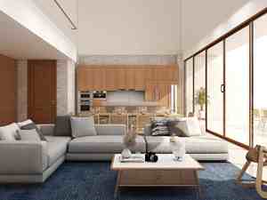 Gabinetes de Cocina Contemporáneos en Tono Madera, Puerta Plana de Madera Contrachapada, Diseño Ecológico - Product Image 6