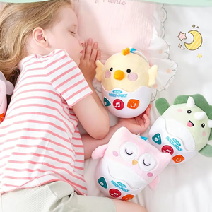 Jouets en peluche dinosaures à bascule pour bébés avec musique et lumière, 4 styles, jouet apaisant pour le sommeil des bébés, animal en peluche sensoriel pour enfants - Product Image 5
