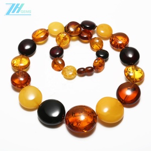Collier d'ambre naturel à la cire d'abeille jaune sans huile de poulet optimisée de la mer Baltique Collier d'ambre vintage - Product Image 4