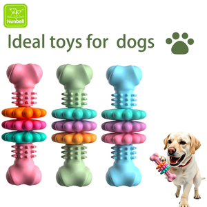 Sağlıklı TPR Malzemeden Üretilmiş, Ekstra Büyük Köpekler İçin Kapalı Mekan Lüks Karikatür Desenli Kemik Şeklinde Moda Köpek Çiğneme Oyuncağı - Product Image 1