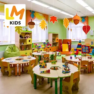 Lm trẻ em Montessori lớp học đồ nội thất LEGO bảng nghiên cứu bảng cho trẻ em gỗ mầm non đồ nội thất bảng và ghế