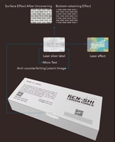 Hologramme d'impression de logo de marque personnalisée Étiquettes pour flacon de 10ml Boîte et étiquette pour flacon d'emballage pharmaceutique
