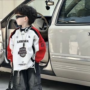 Phong Cách Mới Bé Trai Thư In Áo + Mát Hàng Hóa Denim Túi Quần Jeans Quần Áo Thiết Lập - Product Image 3