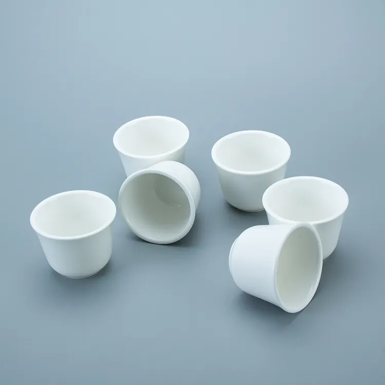 Factory Direct Eco Friendly Small White Sake Cup Service Ceramic Custom Coffee Cups