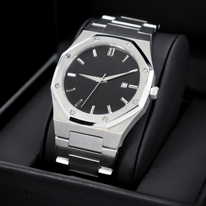 Tùy Chỉnh Thanh Lịch Thạch Anh Phong Trào Cổ Tay <span class=keywords><strong>Watch</strong></span> Cho Nam Giới Kinh Doanh Tối Giản Màu Đen Quay Số Ngày 40Mm Kính Quay Số Cửa Sổ Silicone - Product Image 2