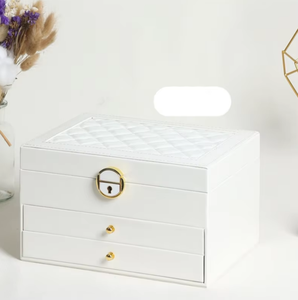 Three Layers <b>Jewelry</b> Case <b>Box</b> <b>Large</b> Capacity and Multifunctional <b>Jewelry</b> Storage Case Luxury <b>Jewelry</b> <b>Box</b> - Product Image 4