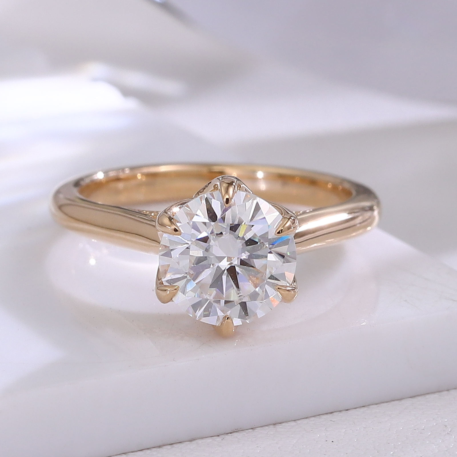 real solid 10Kgold lab diamond ring