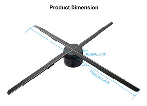 HDFocus 896LED 77cm 3D proiettore olografico per interni ed esterni attrezzature pubblicitarie olografiche Led 3d Fan - Product Image 6