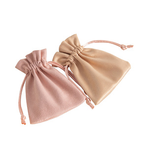 Flannel Jewelry <b>Drawstring</b> Bags 7x9cm To 15x20cm Rectangular Fabric Gift Storage <b>Pouches</b> For Earring Packaging - Product Image 5