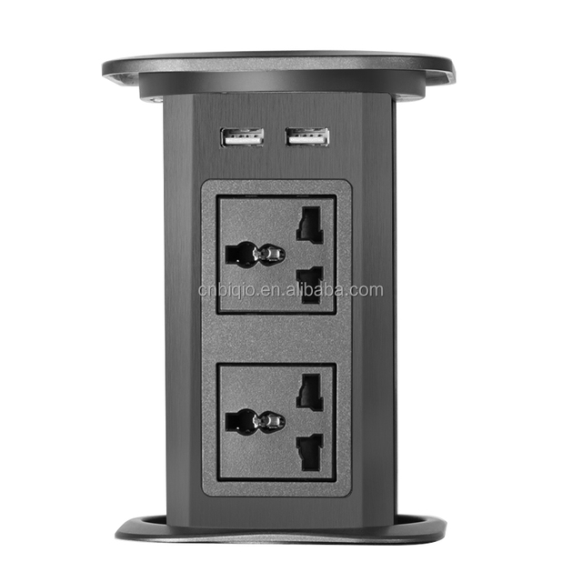 Electric Pop up Socket Outlet Motorized Pop up Counter Outlet Conference Table Power Socket for Kitchen Counter Island