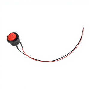 Interruptor Redondo Tipo Barco de <span class=keywords><strong>Dos</strong></span> Pines y <span class=keywords><strong>Dos</strong></span> Posiciones, Botón de Encendido Rojo, Tamaño del Orificio 20mm, Longitud Personalizable, 6A, 10k Ciclos - Product Image 3