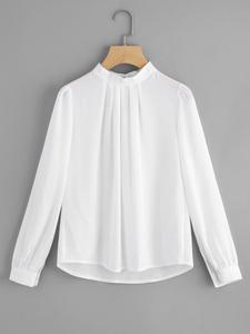 Nouveau modèle de bureau uniformes conceptions pour les femmes formelle à la mode en mousseline de soie à manches longues chemises - Product Image 6