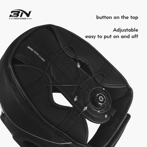 BNボクシングヘルメット厚いベルベットレザー戦闘ヘルメットMMAファイティングギア用 - Product Image 5