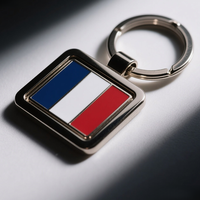 Vente en gros d'usine : Porte-clés en alliage de zinc métallique, personnalisés avec logo drapeau national 2D 3D, porte-clés émaillés sur mesure
