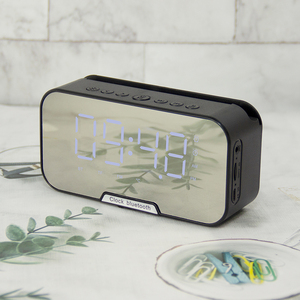 EMAF 3 in 1 Orologio Digitale a Batteria Ricaricabile con Specchio LED, Sveglia, Altoparlante Wireless BT, <span class=keywords><strong>Radio</strong></span>, Slot per Scheda TF e Aux - Product Image 3