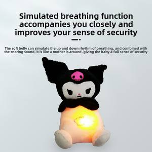 Vente en gros Sanrioed série dessin animé Anime Kuromied peluche jouets lumières musique mode quatre vitesses noirci petit diable poupée - Product Image 3