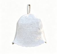 Chapeau de sauna en feutre de laine uni multicolore, léger, pour sauna, bain de vapeur, spa à domicile