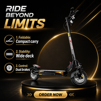 City E-Scooter Klappbarer Motorroller 48V 13Ah 10 Zoll Luftreifen Einzelmotor für Ländliche Straßen und Städtische Fahrer Doppelte Scheibenbremse