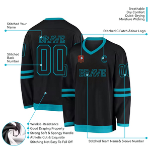 Maillot de Hockey sur Glace Personnalisé pour Hommes, Impression par Transfert Thermique, Conception Sur Mesure, Collection 2026 - Product Image 2