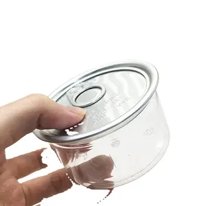 55Ml 100Ml 120Ml Plastik Kosong Kedap Udara Kaleng Timah Aluminium Tuna dengan Tutup Cincin Kupas Mudah-Makanan Cair Bunga Permen Madu Kotak Penyimpanan