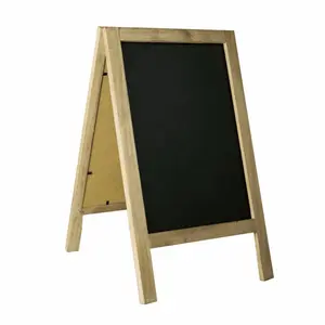 Bảng đen đứng một khung hai mặt gỗ vỉa hè di động Bảng Phấn cho bảng quán cà phê nhà hàng trang trí