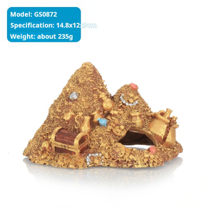 Adornos decorativos de resina para acuarios y accesorios agua hierba peces y camarones resto cueva escondite para criaturas acuáticas - Product Image 4