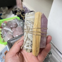 Kit de purification en gros avec cristaux naturels, pierres précieuses, sauge blanche et Palo Santo pour la décoration