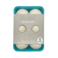 Lot de 6 balles de séchage écologiques et durables en laine de mouton XL 100%