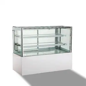 Economische Soort Gebogen Glas Verticale Cake Display Koelkast Taart Chiller Woestijn Showcase Cake Display Koelkast