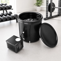 Ensemble compact de bain froid intelligent avec Wi-Fi, mini-refroidisseur de bain de glace 0,3 CV 0,5 CV avec baignoire à glace pliable de 60 gallons+ pour la récupération en extérieur