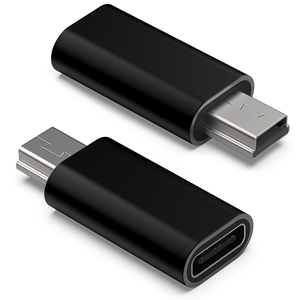 Adaptador de Tipo C a Mini USB, Carga Rápida, Transferencia de Datos, <span class=keywords><strong>Convertidor</strong></span> de USB C Hembra a Mini USB Macho para Cámaras, <span class=keywords><strong>MP3</strong></span>, <span class=keywords><strong>MP4</strong></span>, PSP, GPS, Radio - Product Image 1