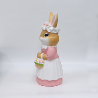 Figura Decorativa Moderna de Resina Transparente Dorada para Pascua, Ideal para Programas de Venta al por Mayor, Decoración del Hogar para la Primavera y Manualidades