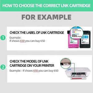 HP Deskjet หมึกพิมพ์1015/1515/2515/2645/4645ปริ้นเตอร์สี650XL ที่นำกลับมาผลิตใหม่ได้สำหรับตลับหมึก<span class=keywords><strong>650</strong></span> XL - Product Image 5