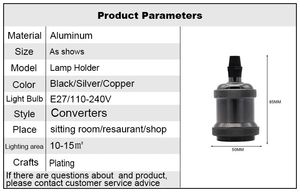 CE certificata E27 portalampada compatta Edison presa per <span class=keywords><strong>lampade</strong></span> <span class=keywords><strong>da</strong></span> tavolo, macchinetta per caffè luce notturna, piano di lavoro <span class=keywords><strong>da</strong></span> cucina - Product Image 4