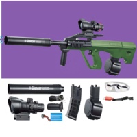 KK Nouveau AUG 80CM Électrique Gel Ball Blaster, Mode Automatique et Manuel Splatter Blaster pour Activités de Plein Air Tir Jeux d'Équipe