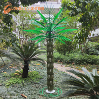 Palmiers artificiels géants personnalisés à haute luminosité H:3m, éclairage décoratif LED extérieur, palmier artificiel en cocotier