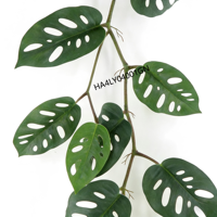 Tanaman Gantung Monstera Adansonii Buatan, Tanaman Swiss Cheese Palsu, Tanaman Monstera Rumbai Panjang, Tanaman Hijau untuk Dekorasi Rumah