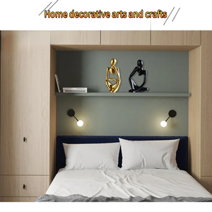 Statues et sculptures abstraites Le Penseur couleur sable en gros, figurine de yoga, décoration nordique pour salon et bureau - Product Image 6