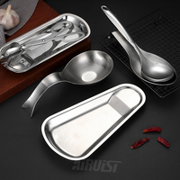 Support à cuillères en acier inoxydable poli, moderne et écologique, pour cuillères à soupe, spatules, étagères, plateaux
