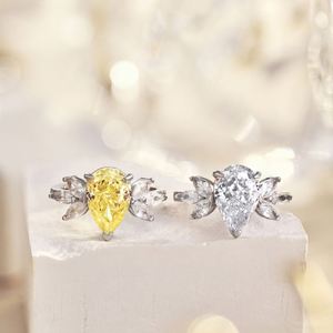 Dylam <b>Top</b> End Fine Jewelry 925 Sterling <b>Silver</b> Rhodium Plated Diamond <b>Sparkling</b> 8A Zirconia Wedding Engagement Ring - Product Image 2