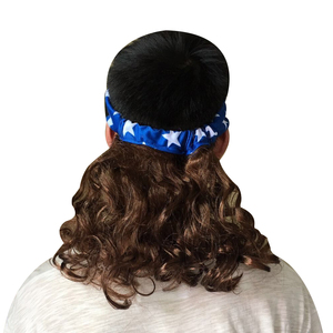 Venta al por mayor personalizado 80s 90s Rocker <span class=keywords><strong>Halloween</strong></span> fiesta <span class=keywords><strong>disfraz</strong></span> accesorio diadema peluca Mullet peluca hombres - Product Image 3