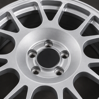 Nouvelle jante en alliage d'aluminium forgé 15 rayons style rallye argent mat logo personnalisé course 16-22 pouces 5x114.3