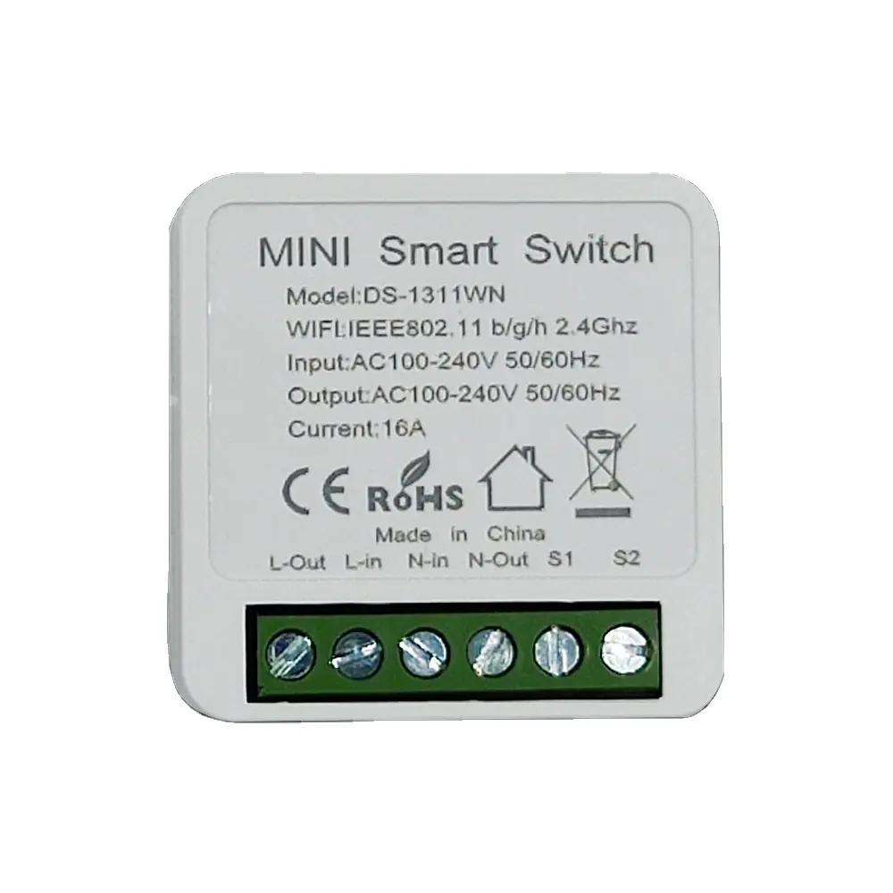 XZJ 1 Way DIY Smart Home Relay Breaker Light 16A Module WiFi Tuya Mini Smart Switch